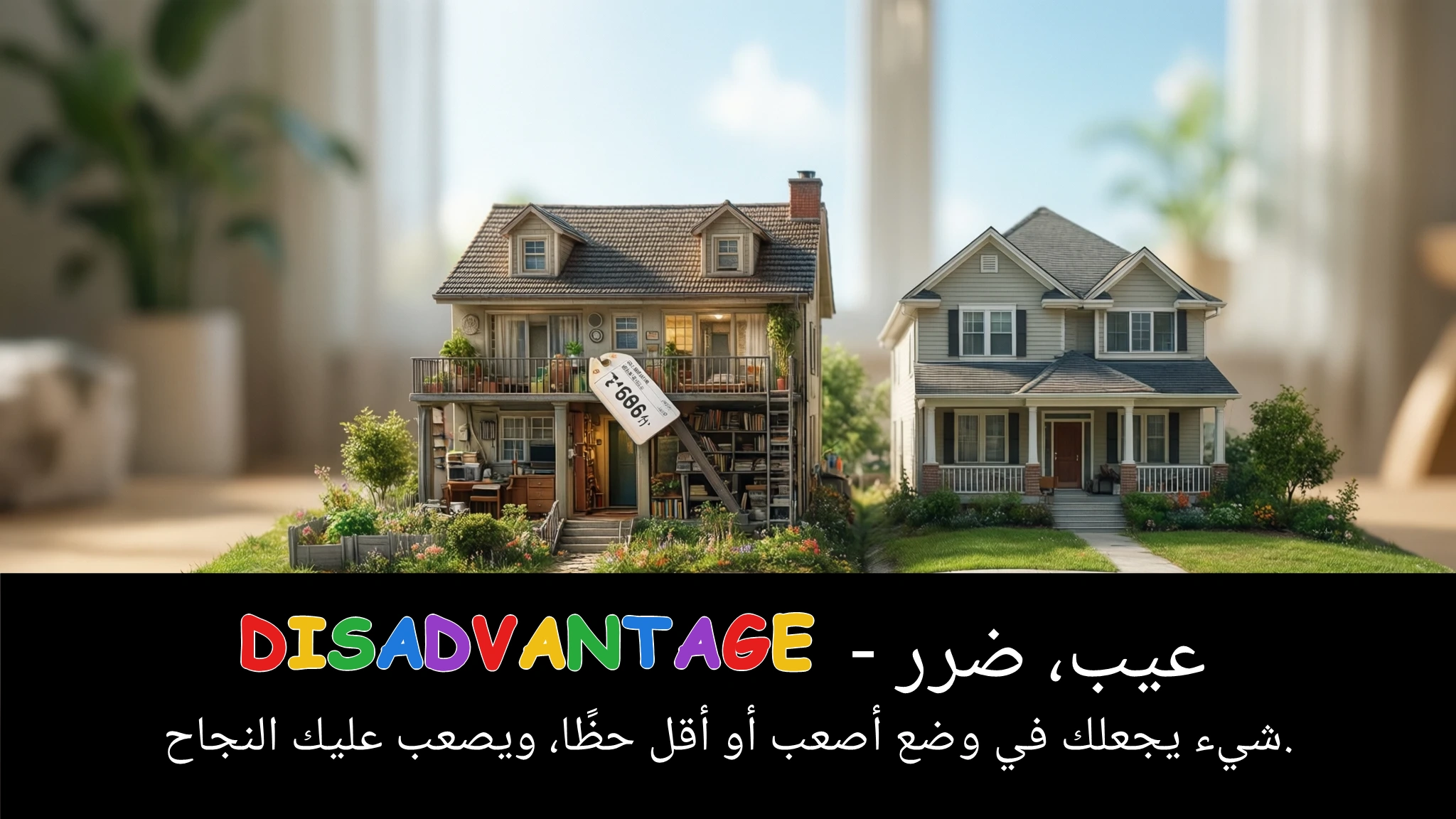 Arabic Illustration for disadvantage